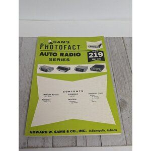 Original Sams PhotoFact Auto Radio Series Book AR-219 June 1976